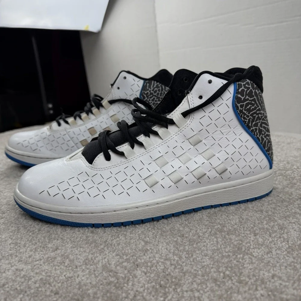 Air Jordan Illusion 705141-105 White/Black/Blue Sneaker Basketball Mens Sz 10